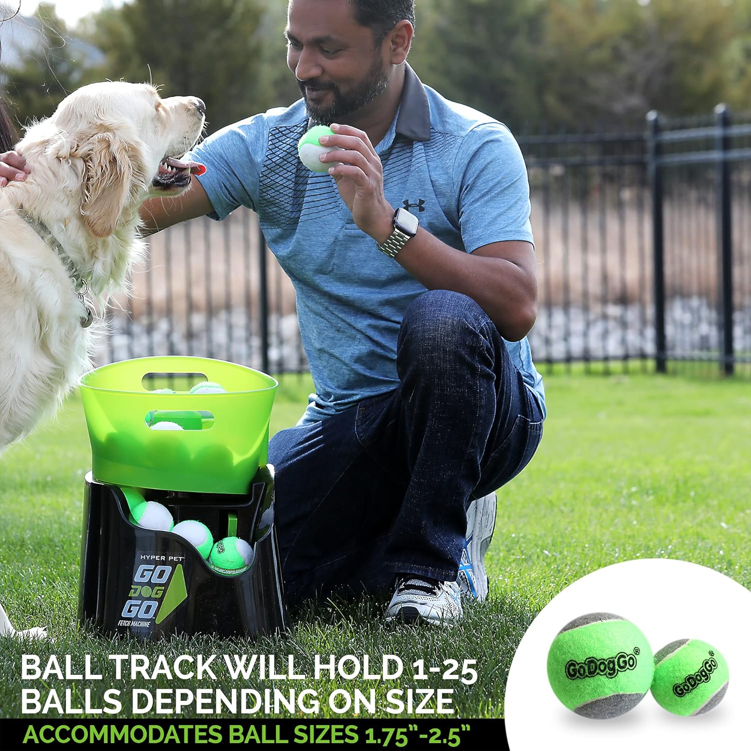 Hyper Pet GoDogGo Automatic Dog Ball Launcher with 5 Balls