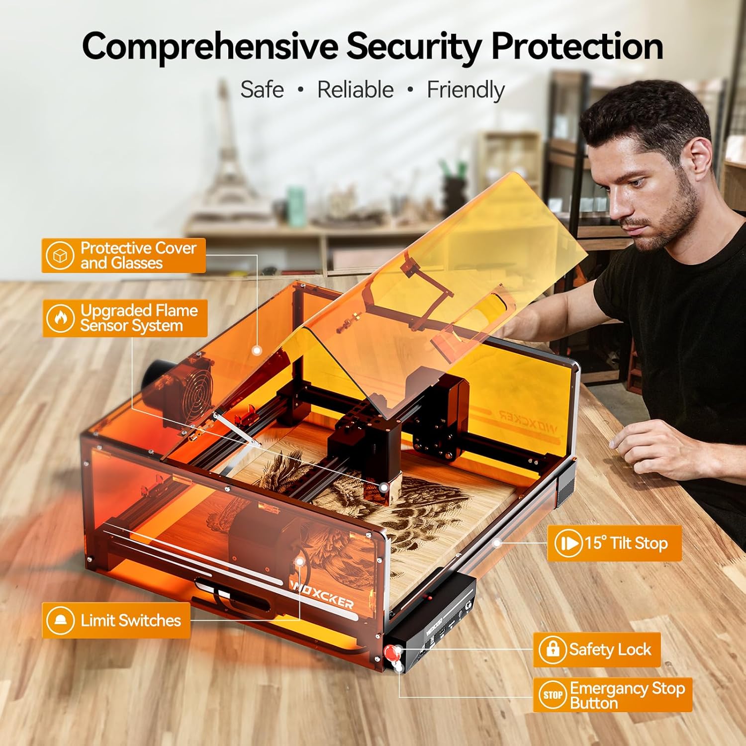 Woxcker L2 MAX Light Engraving Machine, 10W, CNC, High Precision