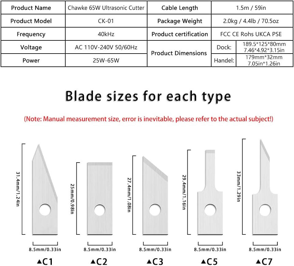 65W Ultrasonic Cutter Knife, 40kHz, for Resin, Acrylic, Carbon Fiber