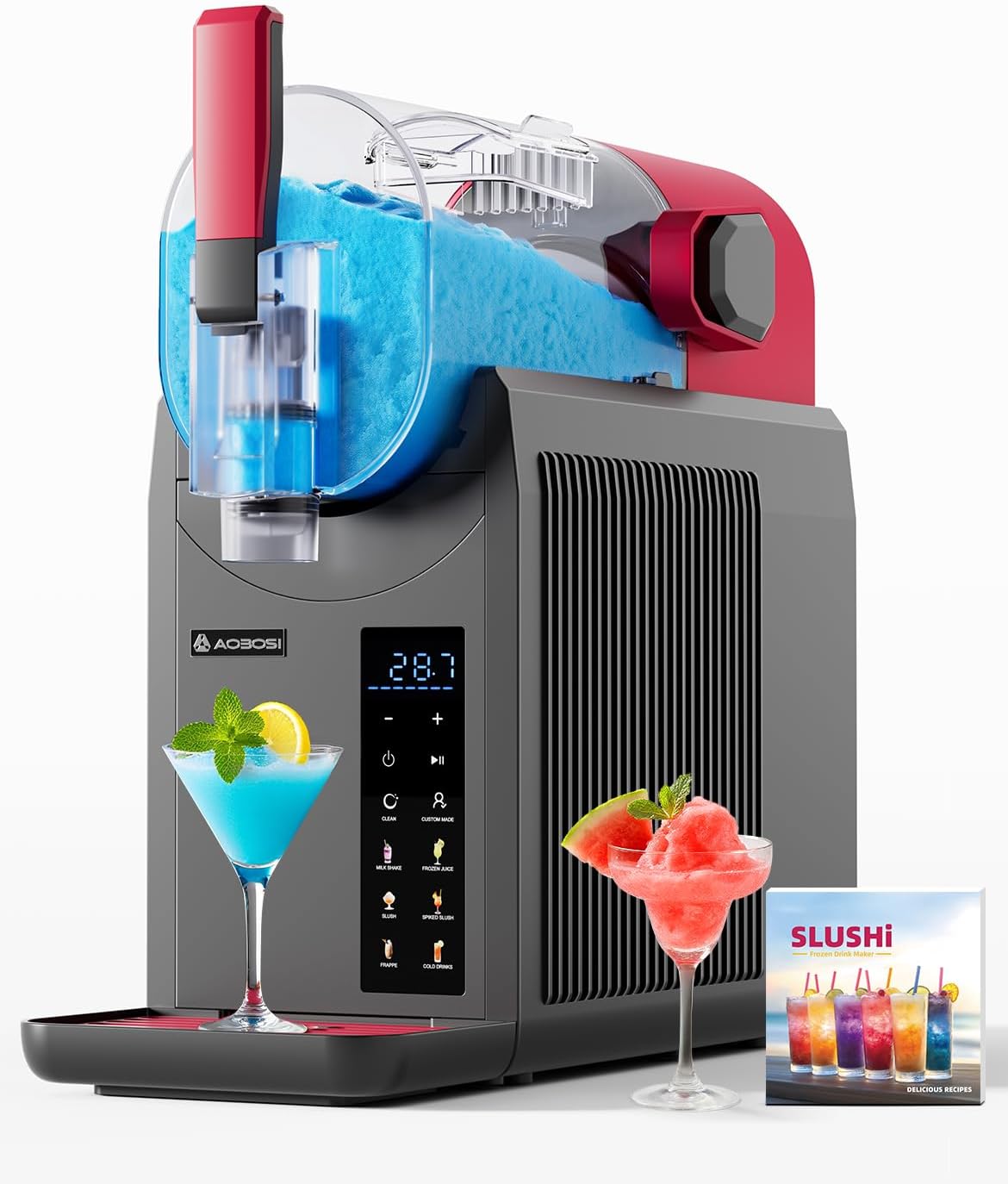 Home Slushie Machine with Cookbook, 6 Presets, Self-Cleaning
