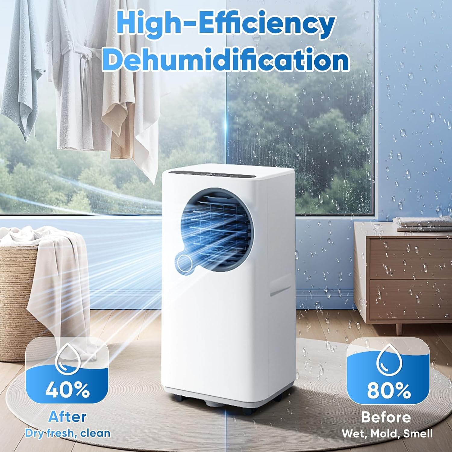 Portable Air Conditioner, 16000 BTU, Smart APP Control, Timer