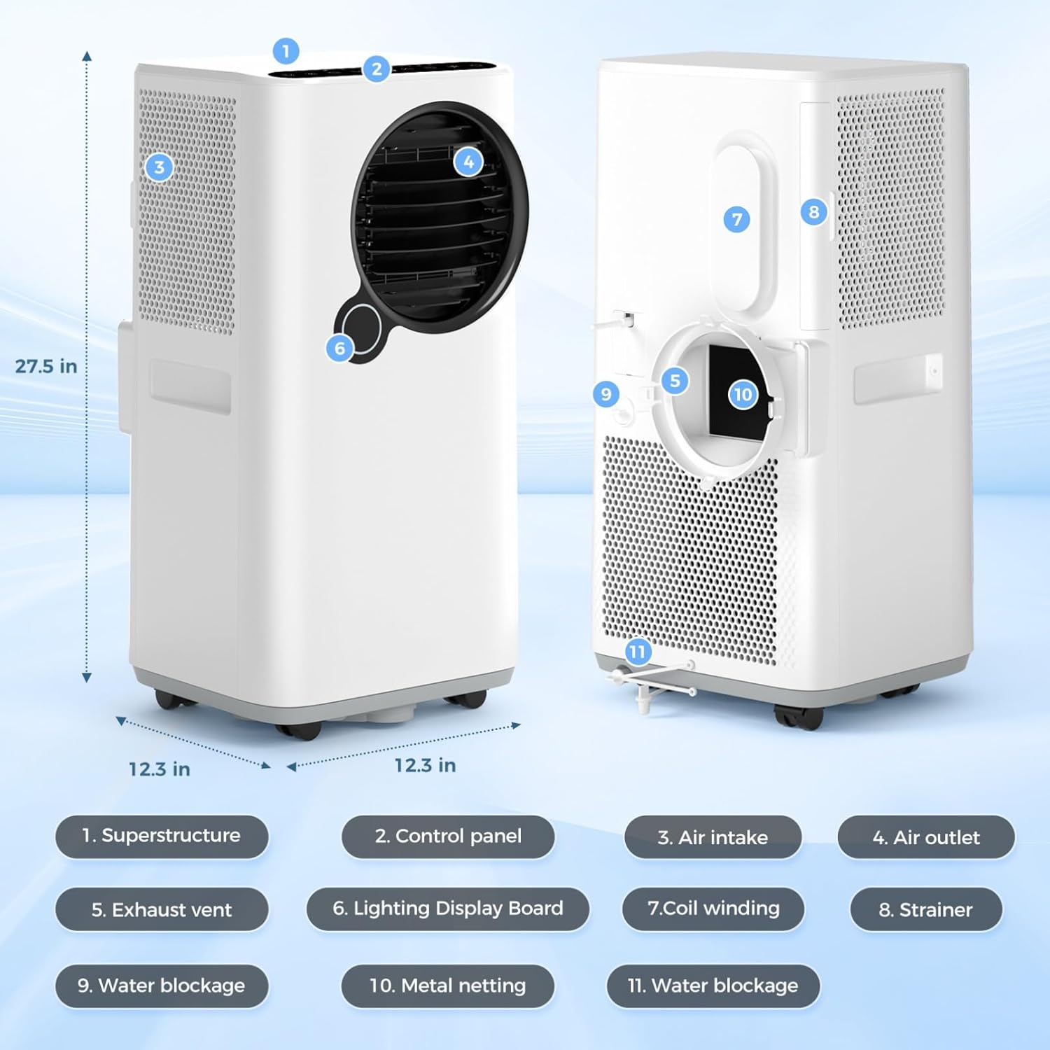 Portable Air Conditioner, 16000 BTU, Smart APP Control, Timer