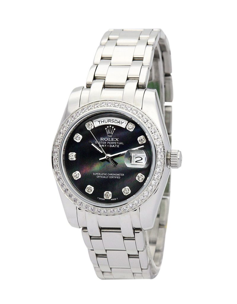 Replica Rolex Day-Date 36mm Black Dial 118346 - United Luxury