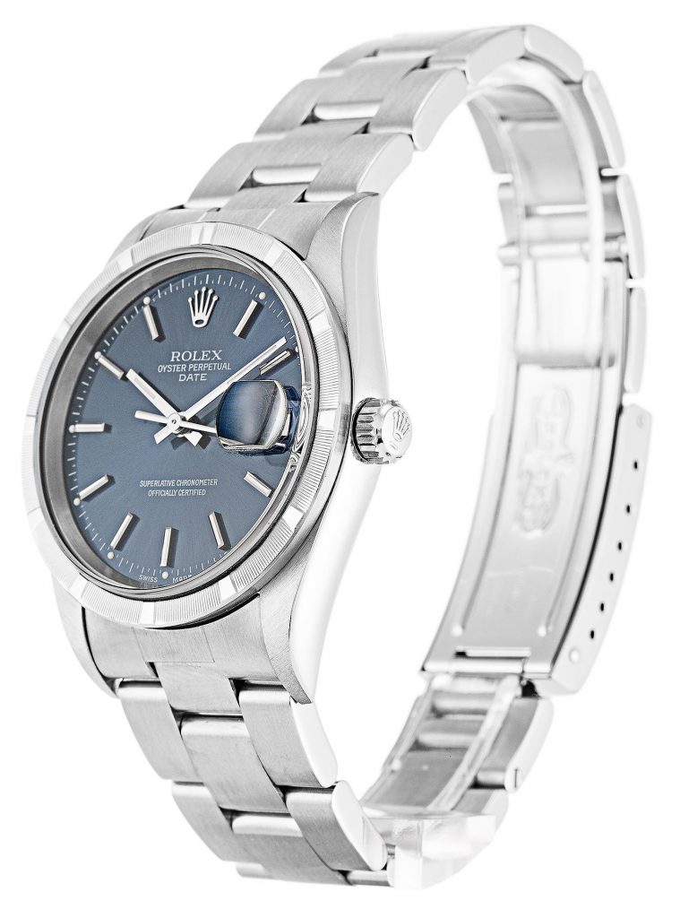 Replica Rolex Oyster Perpetual Date 34mm Blue Dial 15210 - United Luxury
