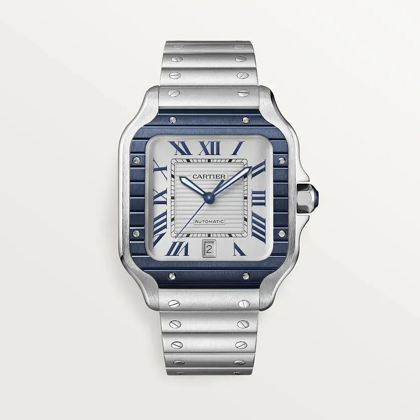 Cartier Santos Blue PVD Bezel WSSA0047 - United Luxury