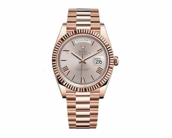 Rolex Day-Date 228235 AR Rose Gold Wrapped Rhodium Dial Replica - United Luxury