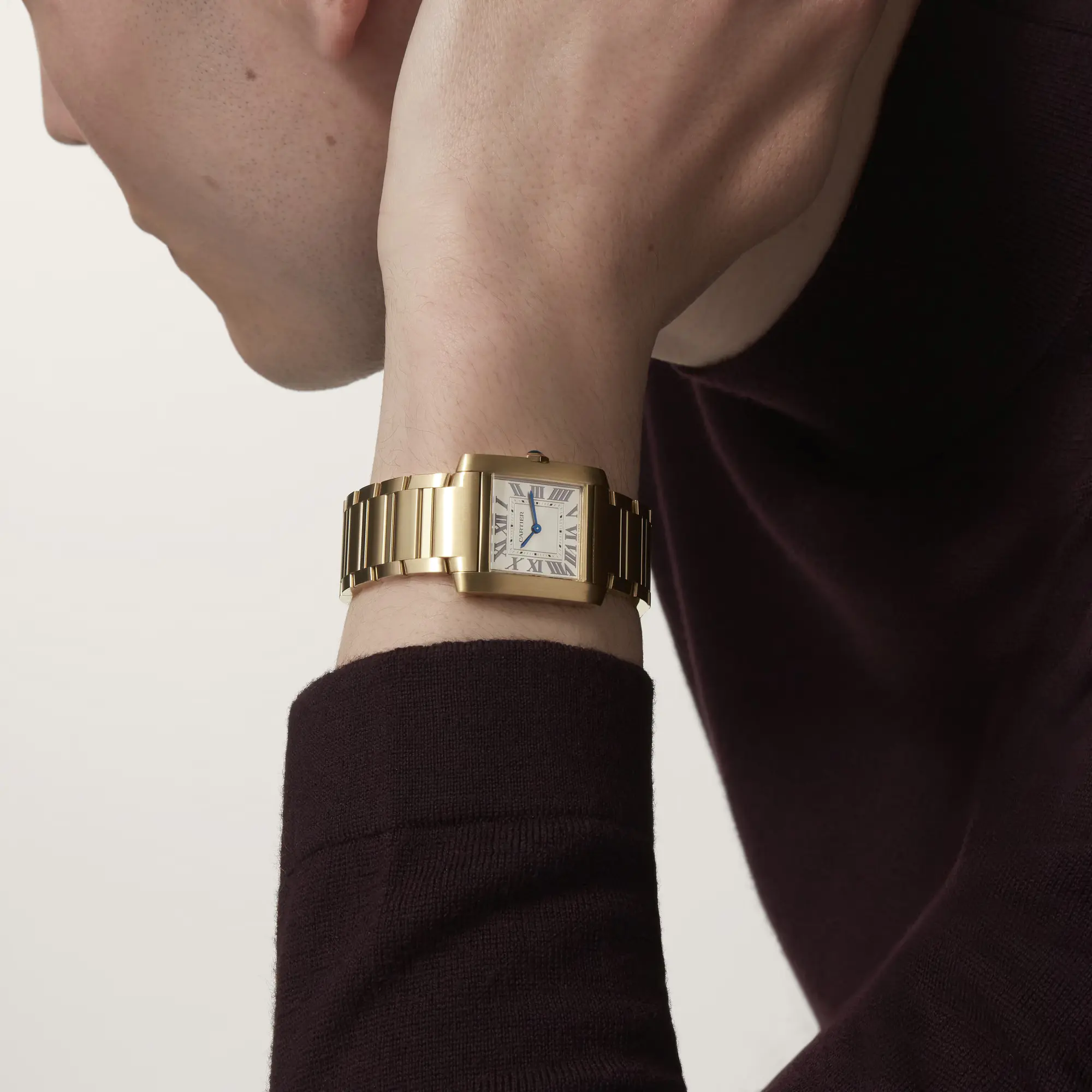 Cartier Tank Francaise Watch Medium Model Yellow Gold WGTA0113 - United Luxury