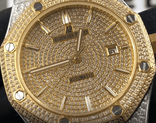 Audemars Piguet Royal Oak Iced Out Yellow Gold Replica - United Luxury