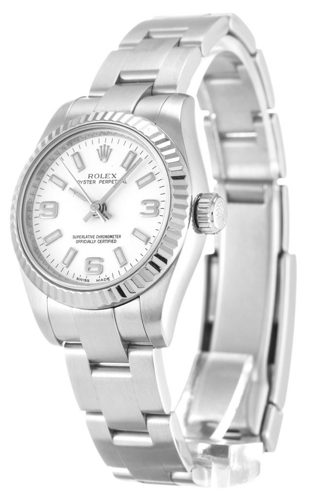 Replica Rolex Oyster Perpetual Lady 26mm White Dial 176234 - United Luxury
