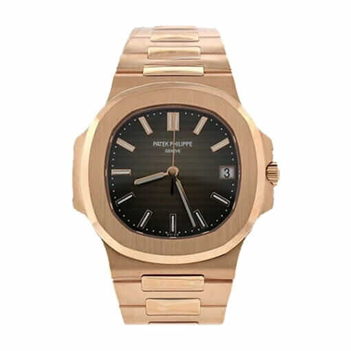 Patek Philippe Nautilus Rose Black Dial Replica - United Luxury
