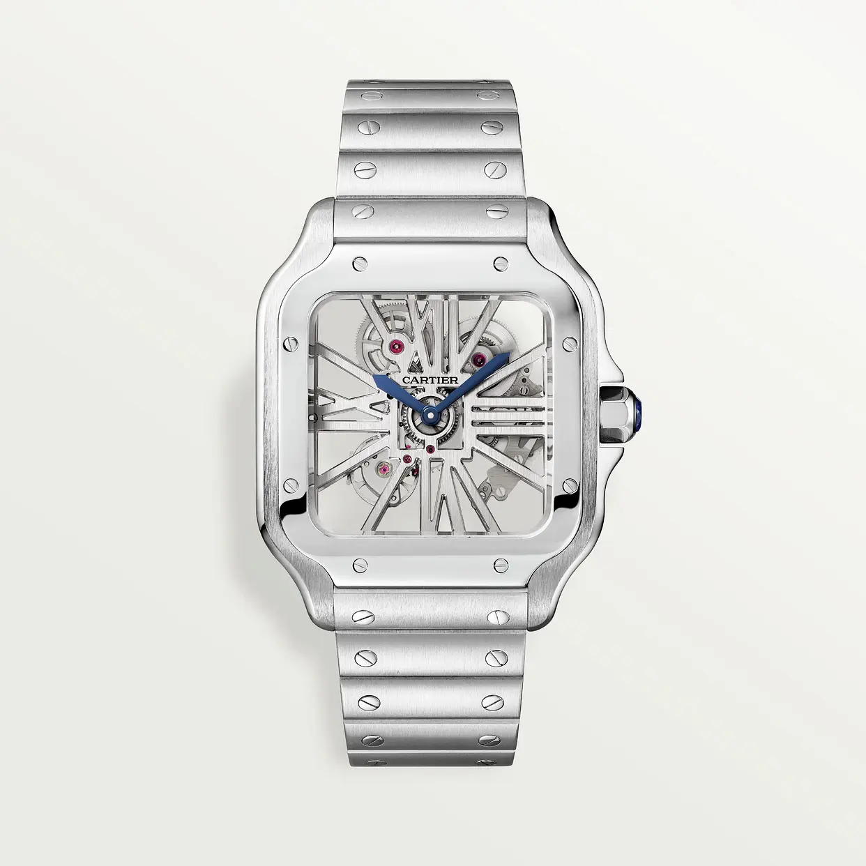 Cartier Santos Large Model Skeleton Watch WHSA0015 - United Luxury