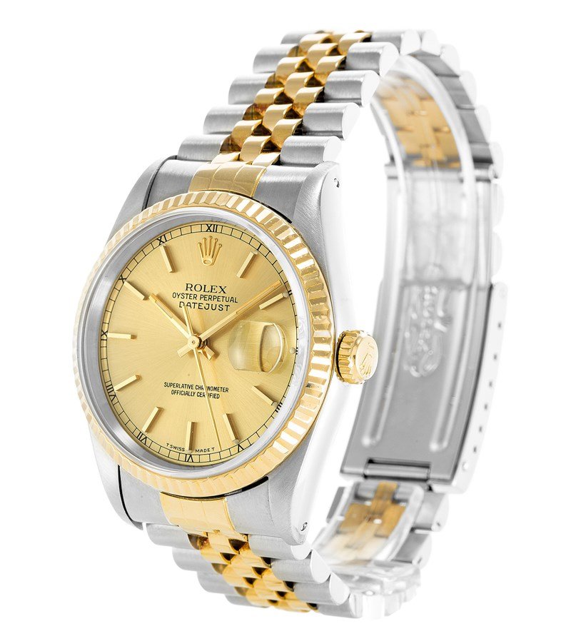 Replica Rolex Datejust 36mm Gold Dial 16233 - United Luxury