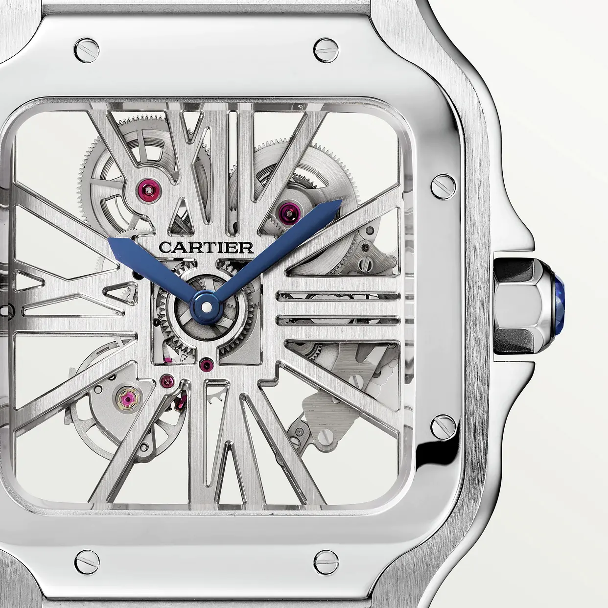 Cartier Santos Large Model Skeleton Watch WHSA0015 - United Luxury