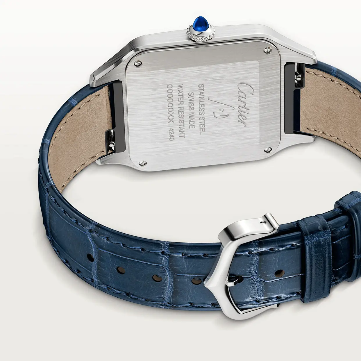 CARTIER SANTOS-DUMONT Large Model Blue Strap WSSA0022 - United Luxury