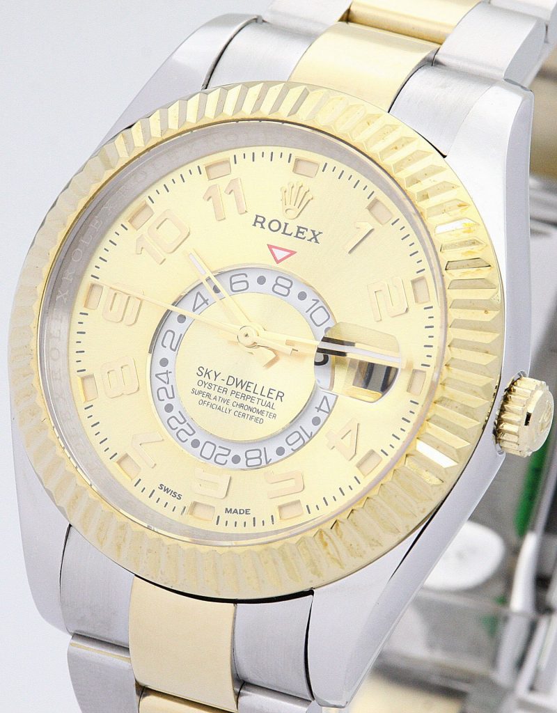 Replica Rolex Sky-Dweller 42mm Gold Dial 326938 - United Luxury