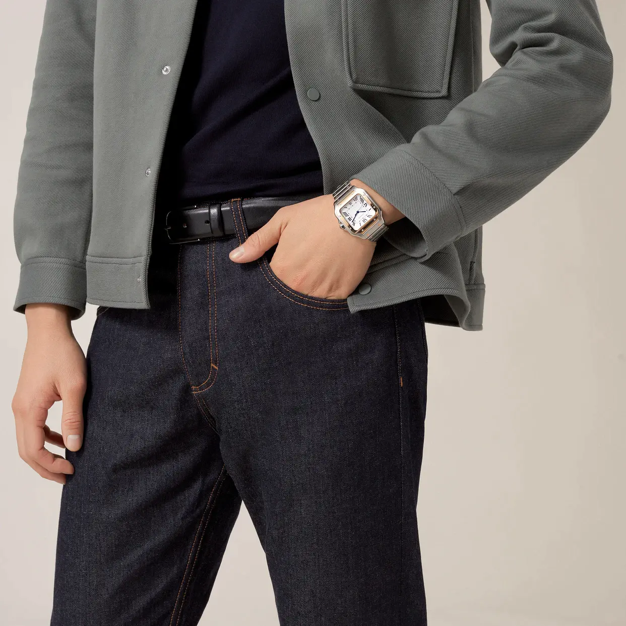 Cartier Santos Large Model Gold Mix W2SA0009 - United Luxury