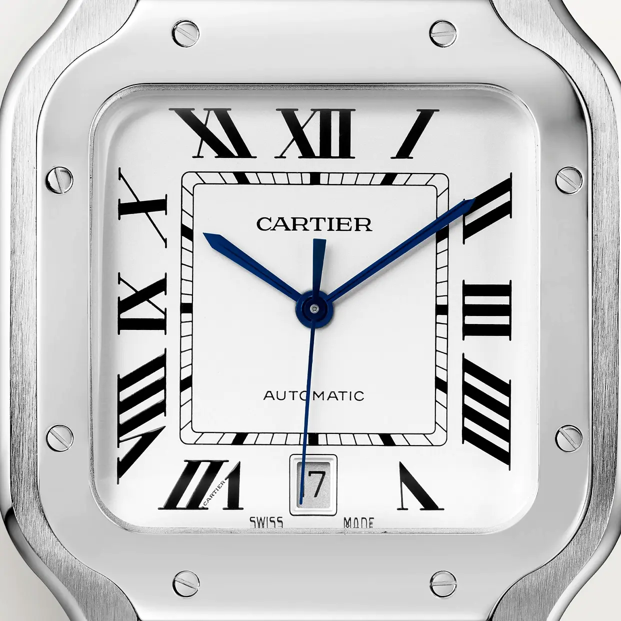 Cartier Santos Large Model Classic Silver WSSA0018 - United Luxury