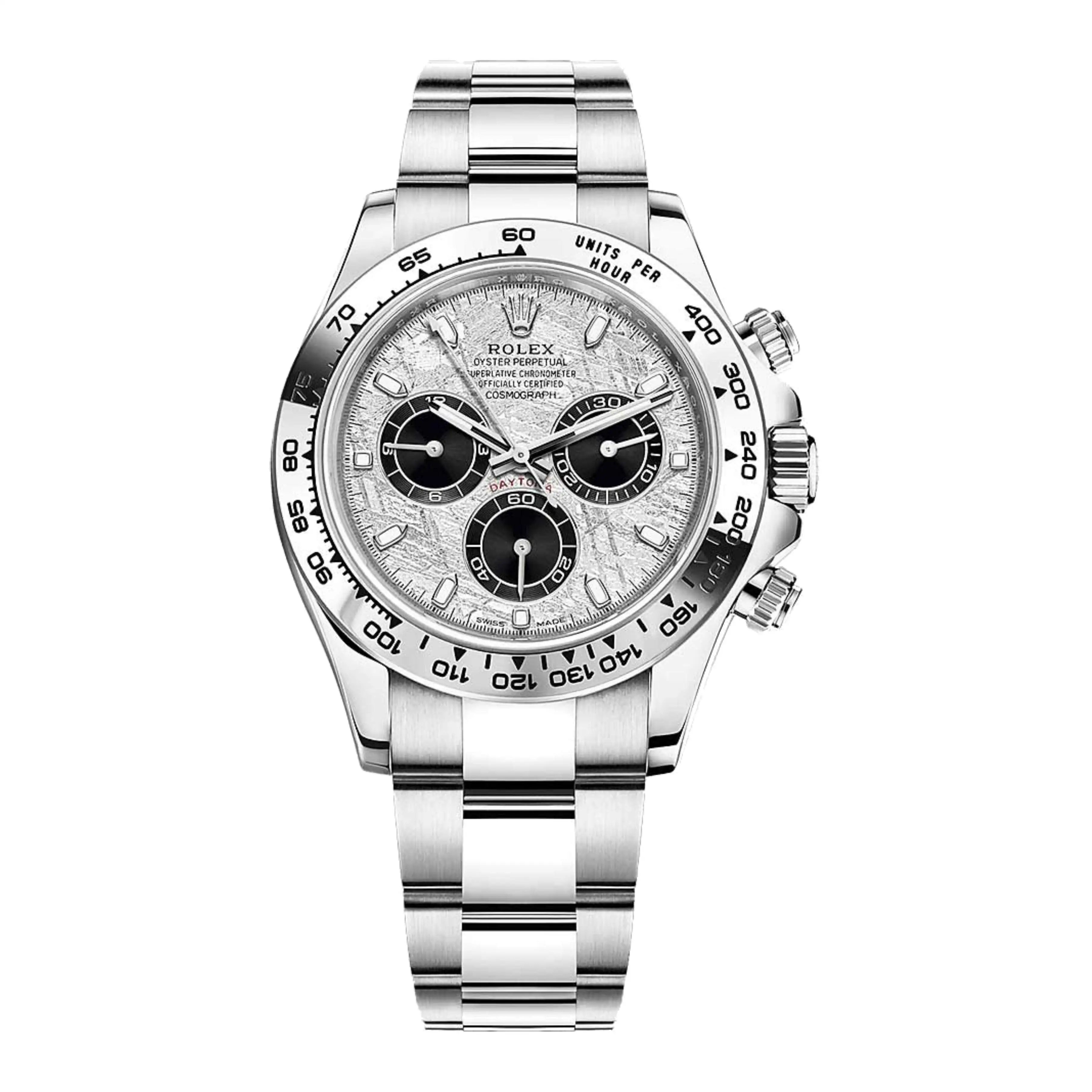 Cosmograph Daytona 116509 Meteorite Dial Steel and Black Oyster White Gold - United Luxury