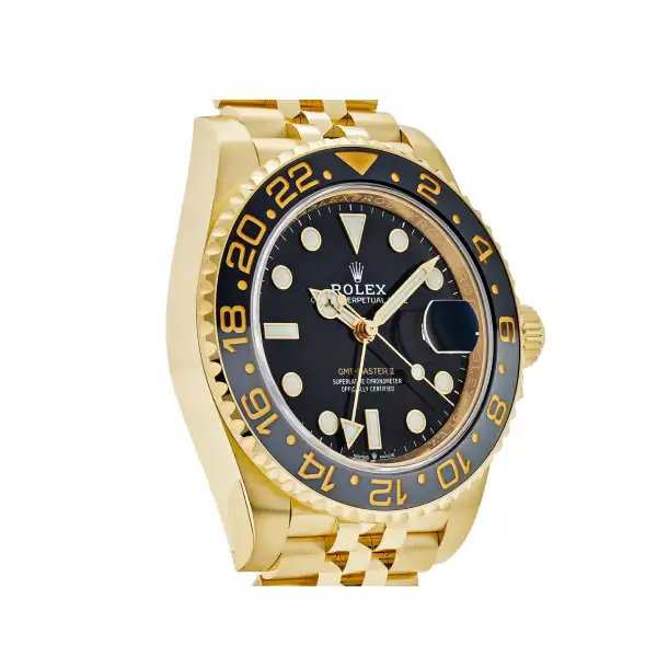 Rolex Gmt Master II Gold Black Dial Replica - United Luxury