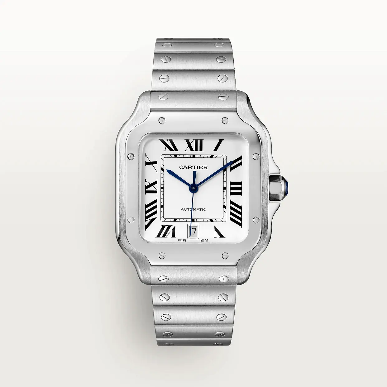 Cartier Santos Large Model Classic Silver WSSA0018 - United Luxury