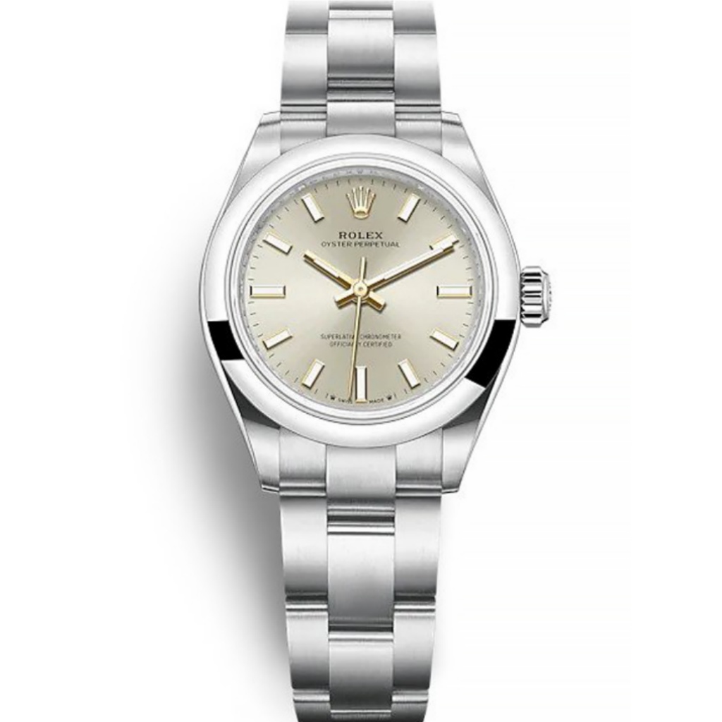 Replica Rolex Oyster Perpetual Lady 28mm Silver Dial 276200 - United Luxury
