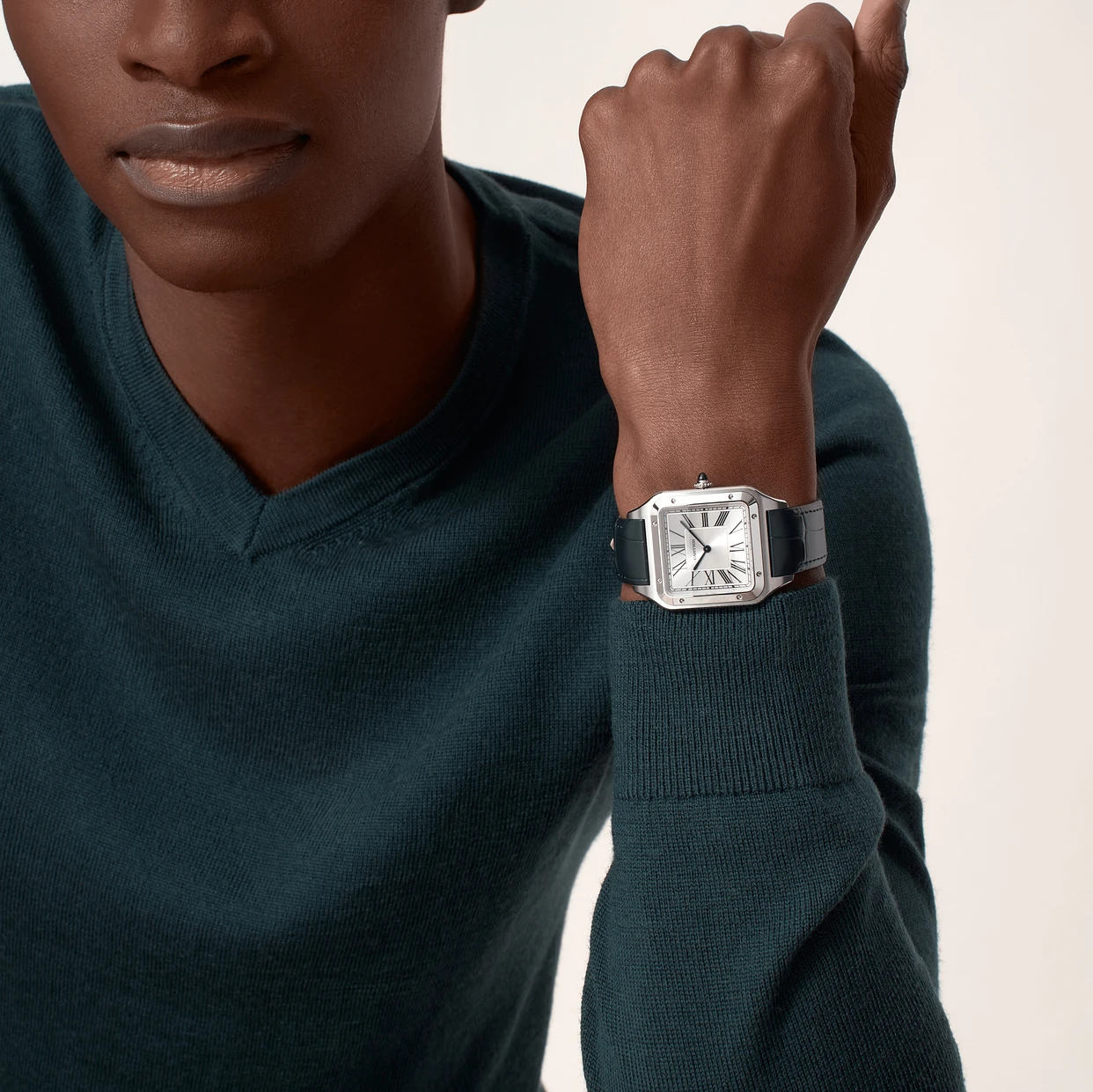 CARTIER SANTOS-DUMONT XL Model Blue Strap WSSA0032 - United Luxury