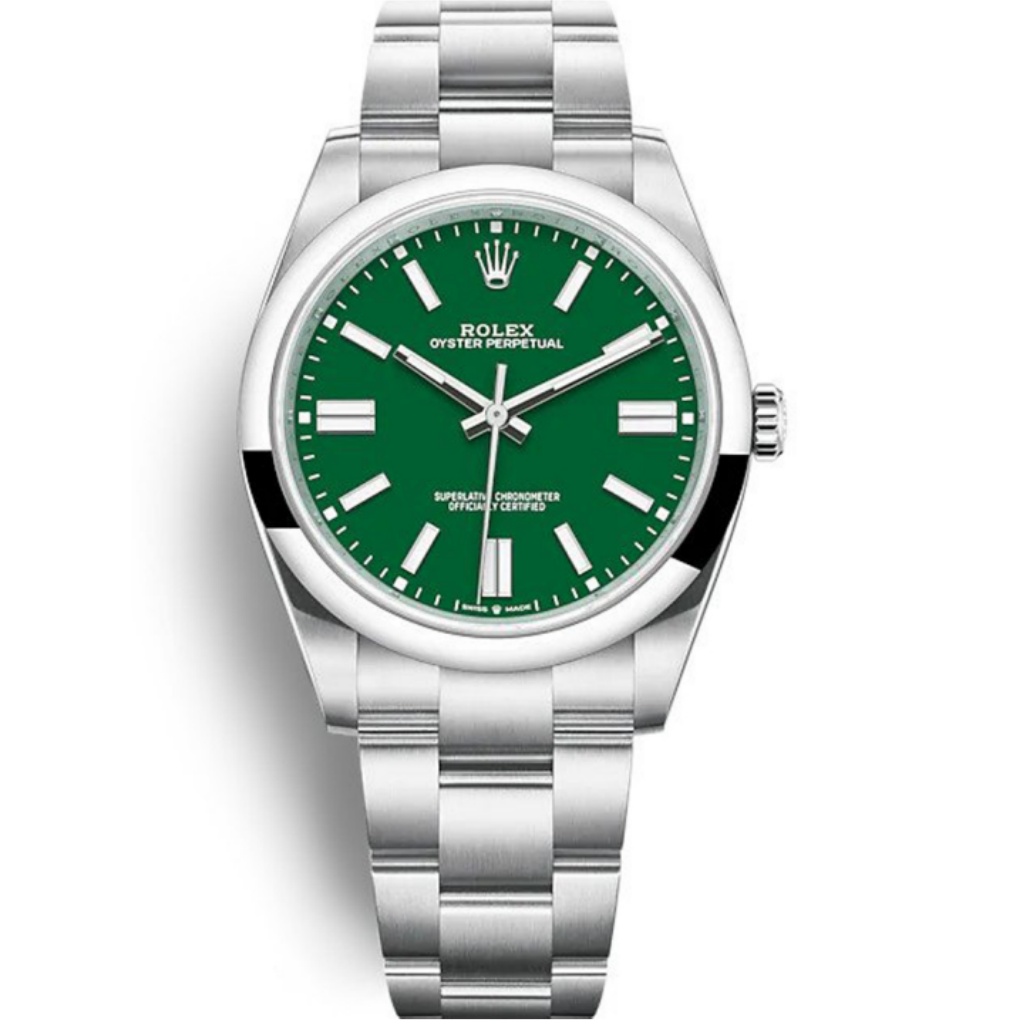 Replica Rolex Oyster Perpetual Lady 41mm Green Dial 124300 - United Luxury