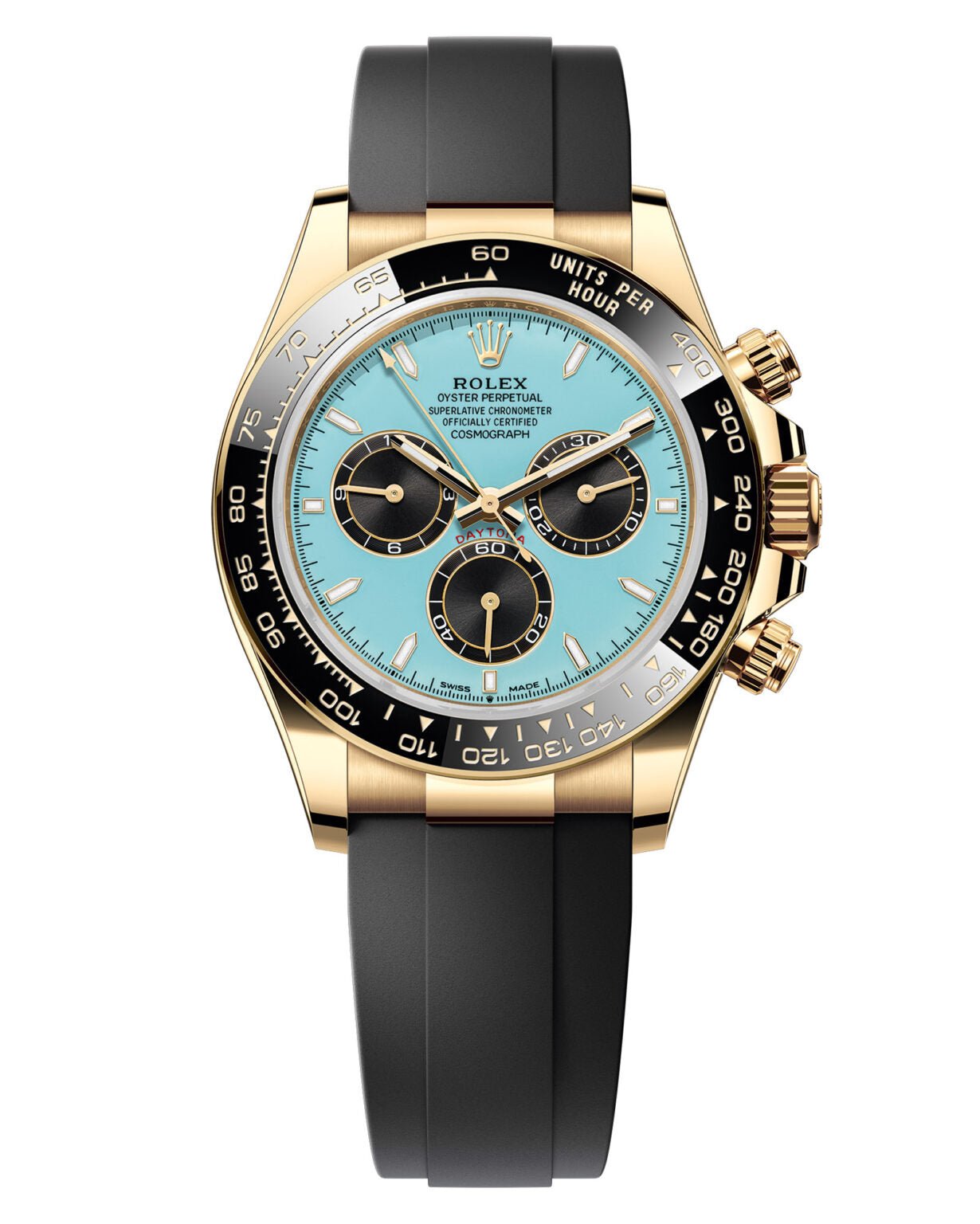 Daytona Yellow Gold Daytona Tiffany Dial on Oysterflex New 2025 Release Reference 126518 - United Luxury