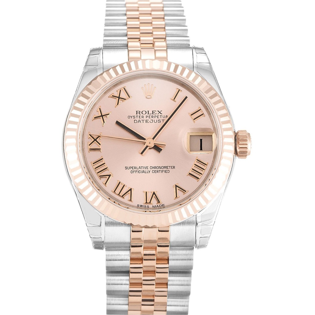 Replica Rolex Datejust Mid-Size 31mm Pink Dial 178271 - United Luxury
