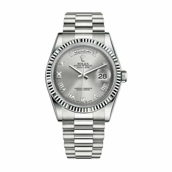Rolex Day-Date II 218239 Grey Roman Dial Replica - United Luxury