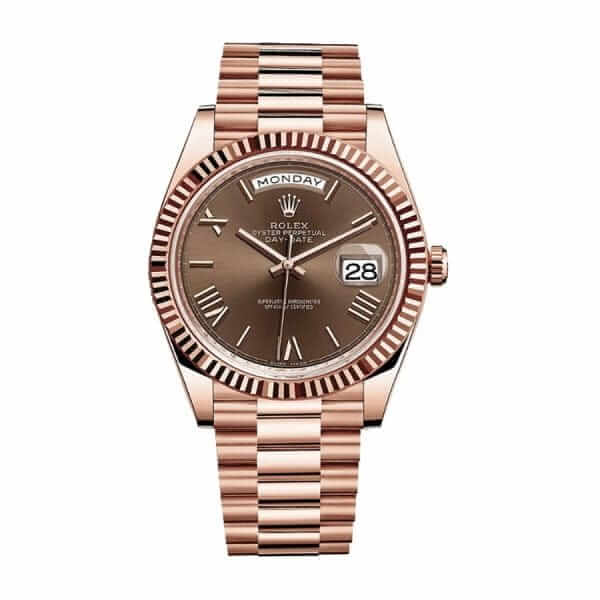 Day-Date 40mm 228235 Presidential Rose Gold Chocolate Dial - United Luxury