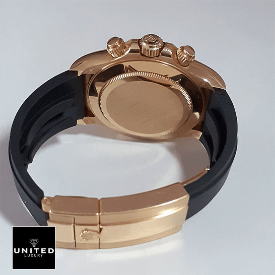 Rolex Daytona Cosmograph 116518LN-0043 Replica Black Rubber Bracelet Replica on the Table