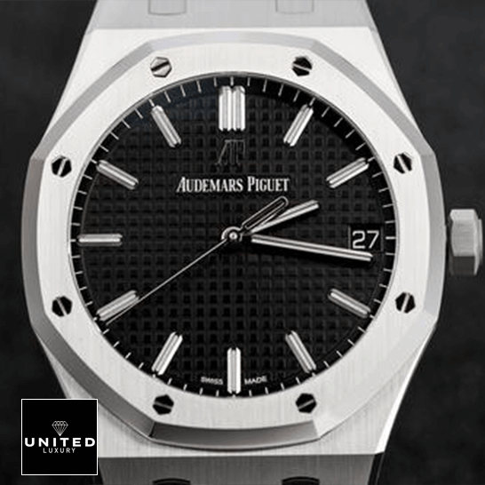 Audemars Piguet Royal Oak 15500ST.OO_.1220ST.03 Black Dial Replica black background