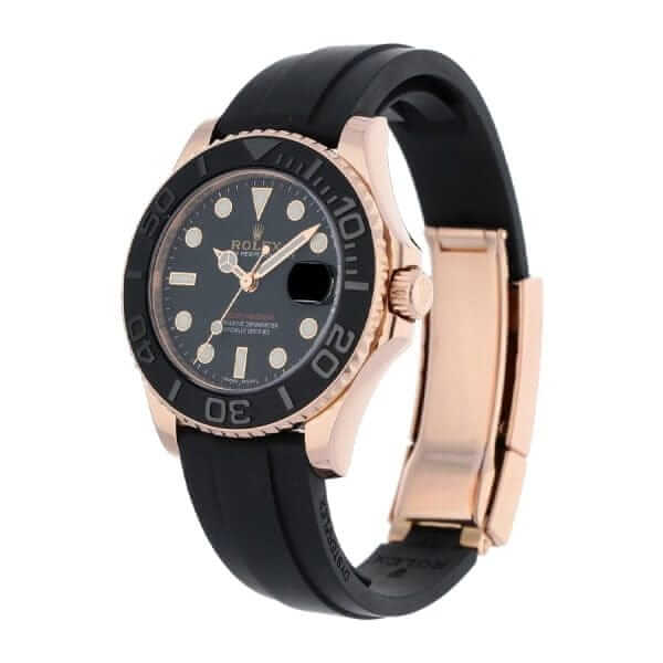 Rolex Yacht-Master 40 116655 SATS Rose Gold Automatic Rubber Black Dial Replica - United Luxury