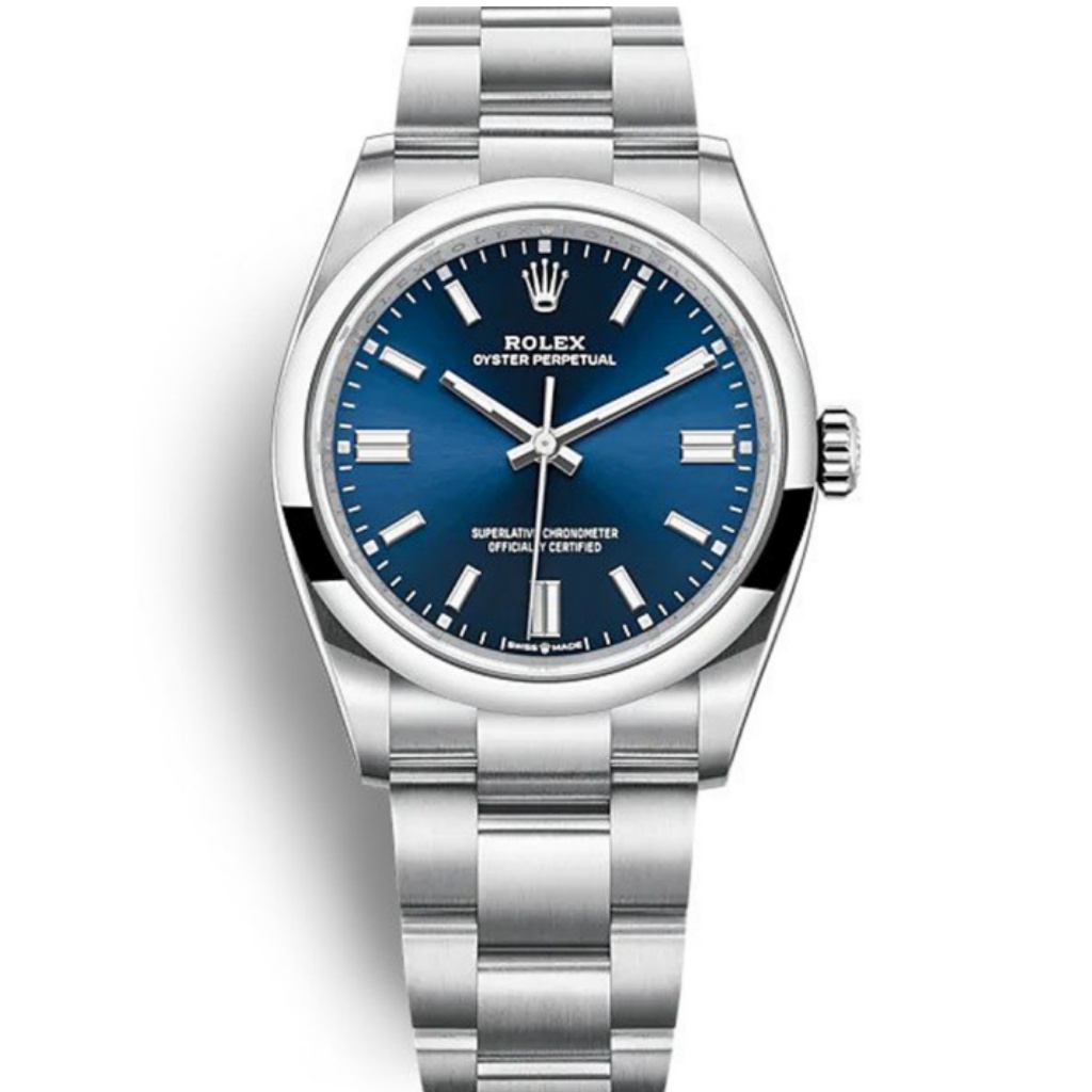 Replica Rolex Oyster Perpetual Lady 36mm Blue Dial 126000 - United Luxury