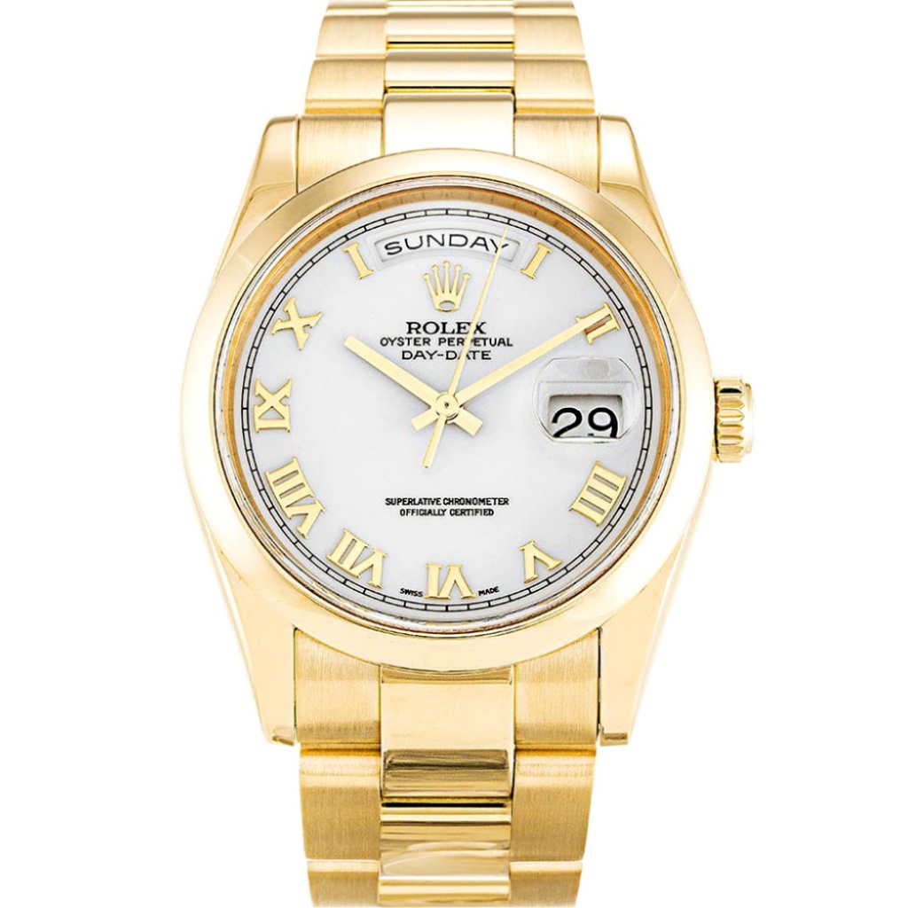 Replica Rolex Day-Date 36mm White Dial 118208 - United Luxury
