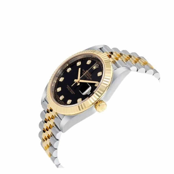Rolex Datejust 12633BKDJ Steel Gold Automatic Black And Diamond Dial Jubilee Replica - United Luxury