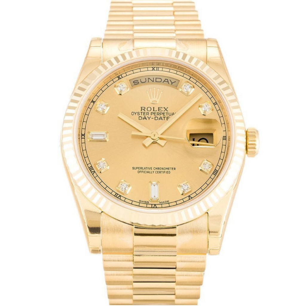 Replica Rolex Day-Date 36mm Gold Dial 118238 - United Luxury