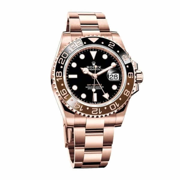 Rolex GMT-Master II 126715CHNR-0001 Rose Gold Automatic Black Dial Oyster Replica - United Luxury