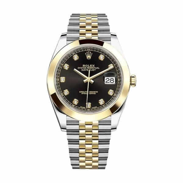 Rolex Datejust Black Diamond Dial Steel Yellow Gold 126303BKDJ Jubilee Replica - United Luxury