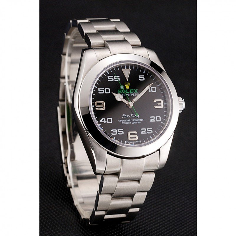 Replica Rolex Air-King 38mm Black Dial 1454020 - United Luxury