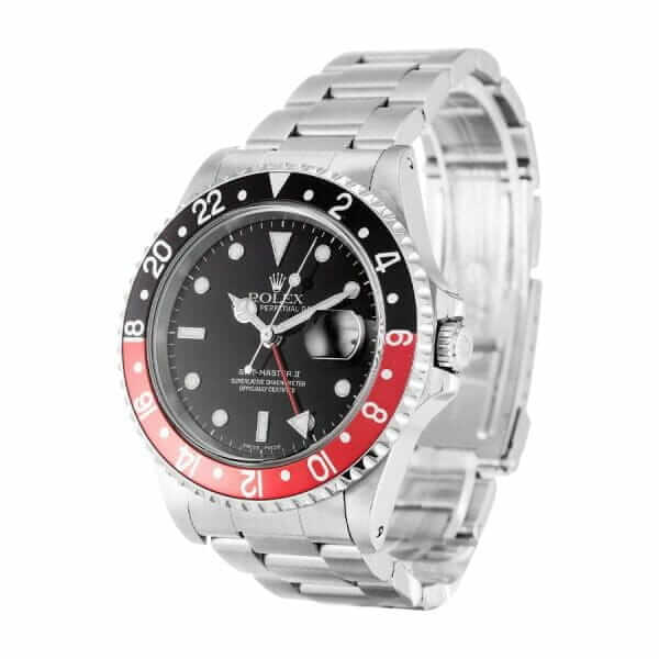 Rolex GMT-Master II Red & Black Bezel Black Dial Coke 16710 Oyster Replica - United Luxury