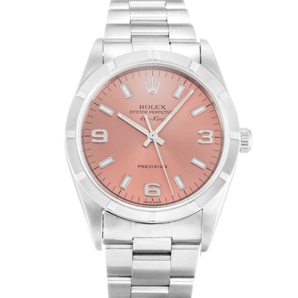 Replica Rolex Air-King 34mm Salmon Dial 14010M-2 - United Luxury