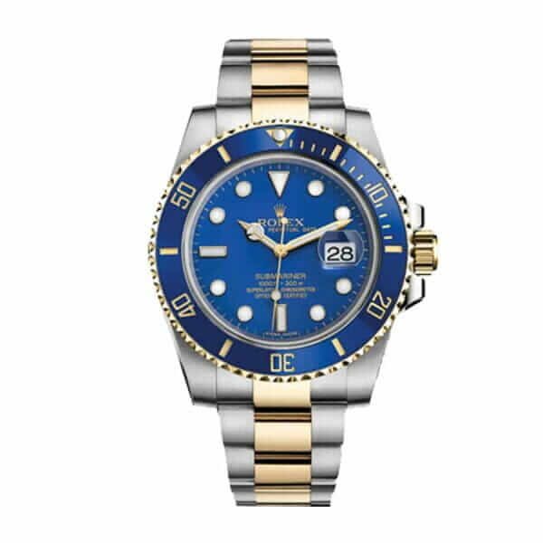 Rolex Submariner Date Two Tone Blue Dial 16613 Replica - United Luxury