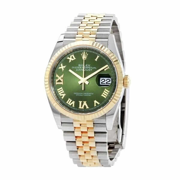 Rolex Datejust 126283RBR Green Roman Dial Replica - United Luxury