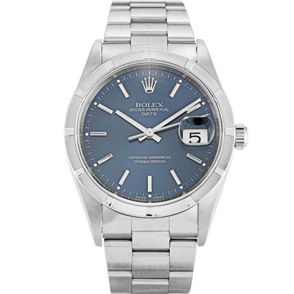 Replica Rolex Oyster Perpetual Date 34mm Blue Dial 15210 - United Luxury