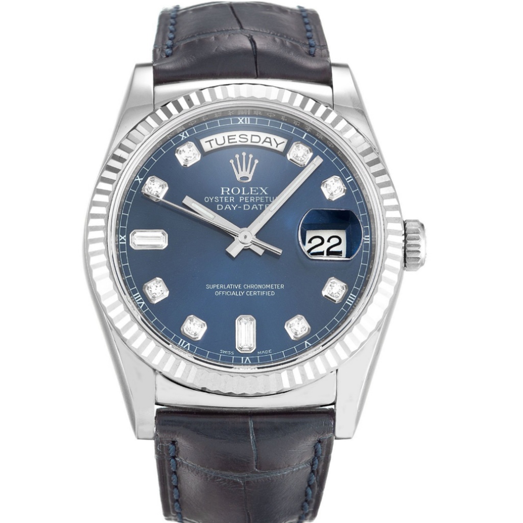 Replica Rolex Day-Date 36mm Blue Dial 118139 - United Luxury