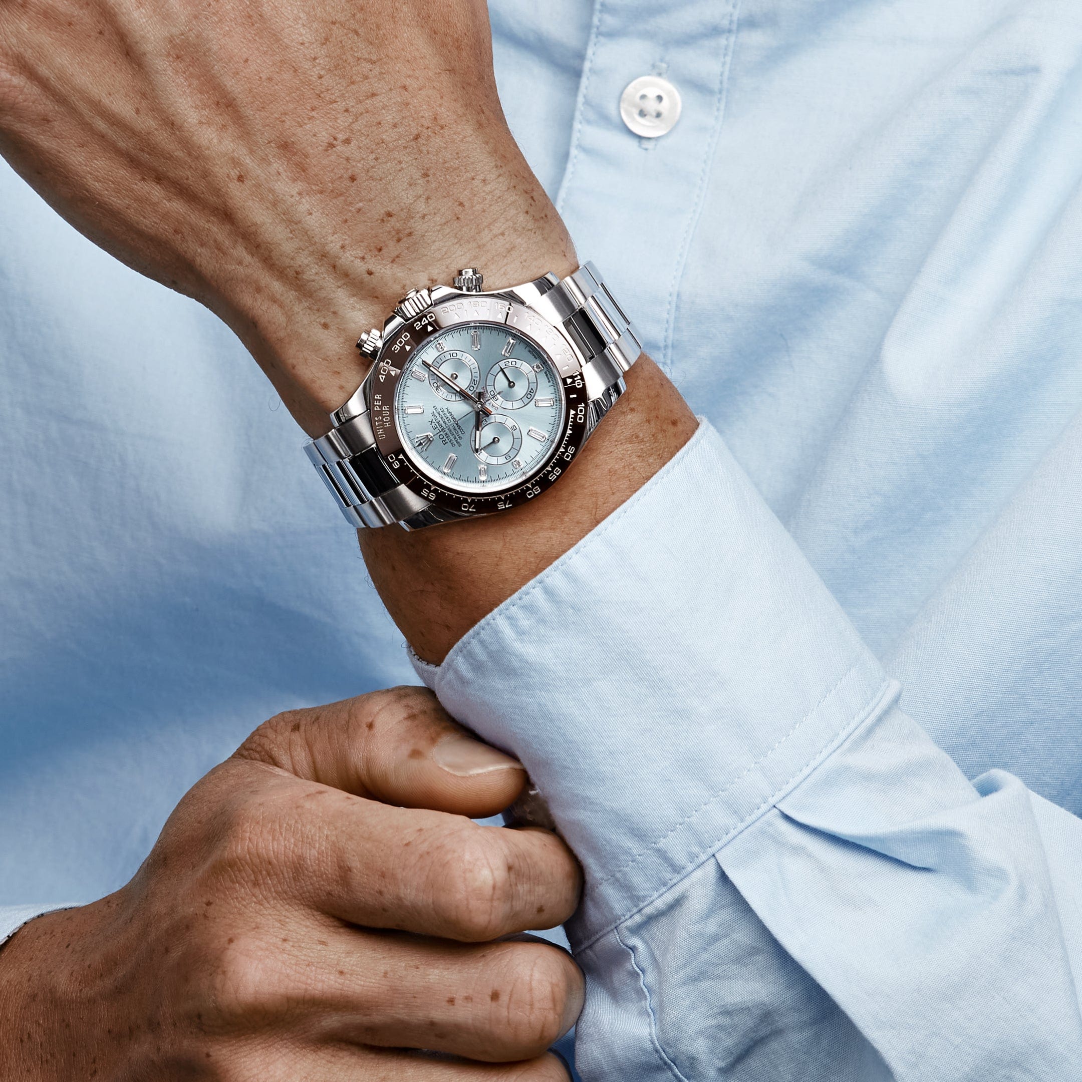 Daytona 126506 Platinum Ice Blue Baguette Dial CAL. 4131 - United Luxury