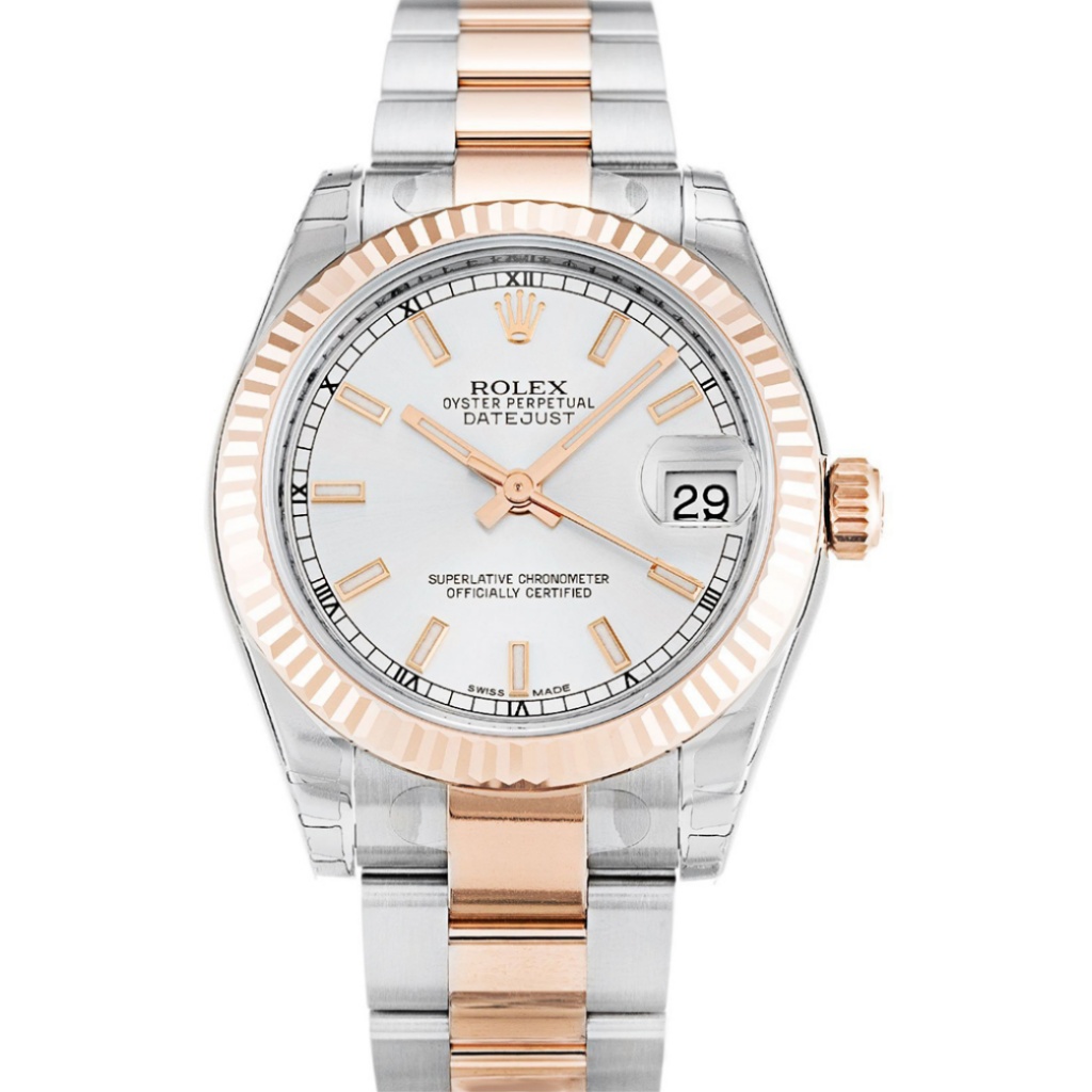 Replica Rolex Datejust Mid-Size 31mm Silver Dial 178271 - United Luxury