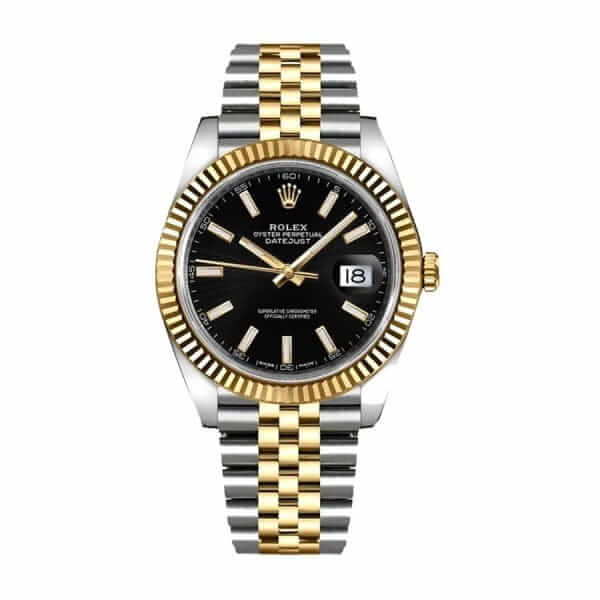 Rolex Datejust 126333 Yellow Gold & Steel Black Dial Jubilee Replica - United Luxury